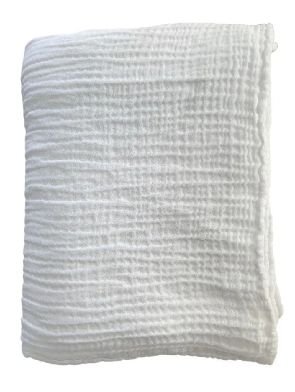 Pottery Barn Cloud Blanket Linen Cotton White King Cal King